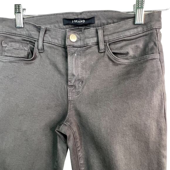 J Brand Frayed Distressed Black Skinny Jeans 27 - Picture 2 of 12